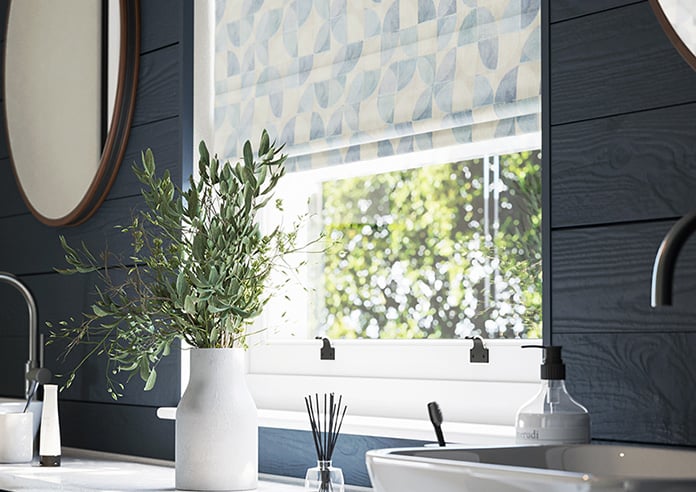 Mosaic Tile, Aquamarine - Motorised Roman Blind - Image 5